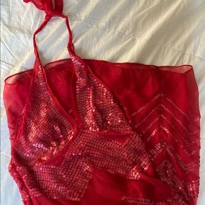 Y2K Sparkly Red Dress